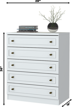 Load image into Gallery viewer, Genoa 5 Drawers Chest
